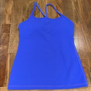lululemon Power Y Tank Size 6 Blue